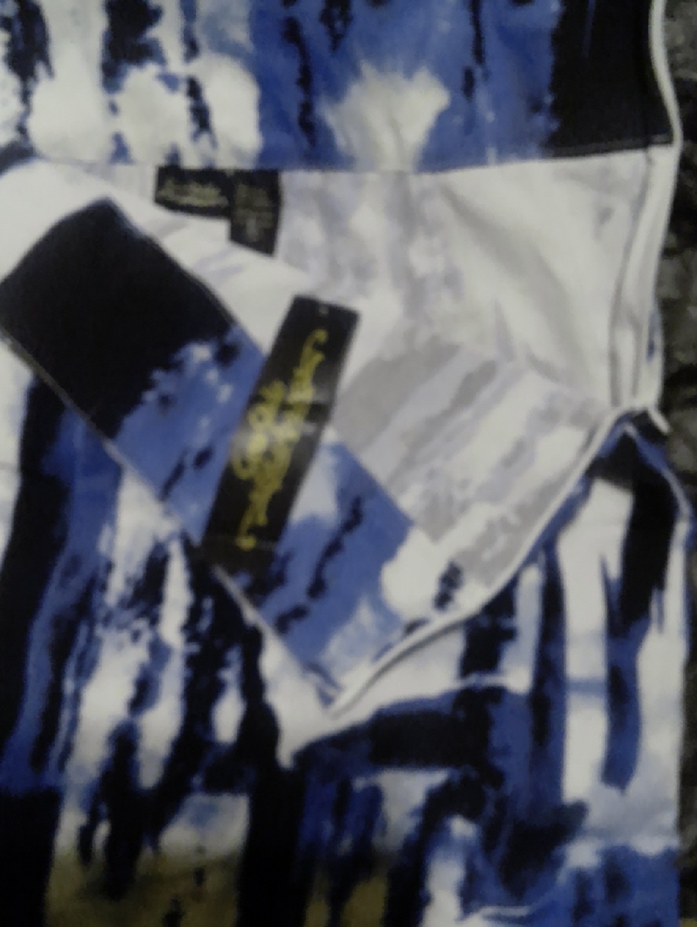 Blue Abstract Print Midi Skort(NWT)